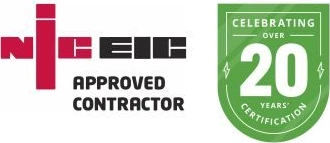 NICEIC Approved Contractor, celebrating over 20 years of certification